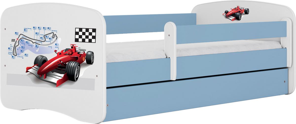 Kinder-/Juniorbett Babydreams inkl. Matratze 80x160 - Blau/Birkefarben, MODERN, Holz/Holzwerkstoff (80/160cm) - MID.YOU