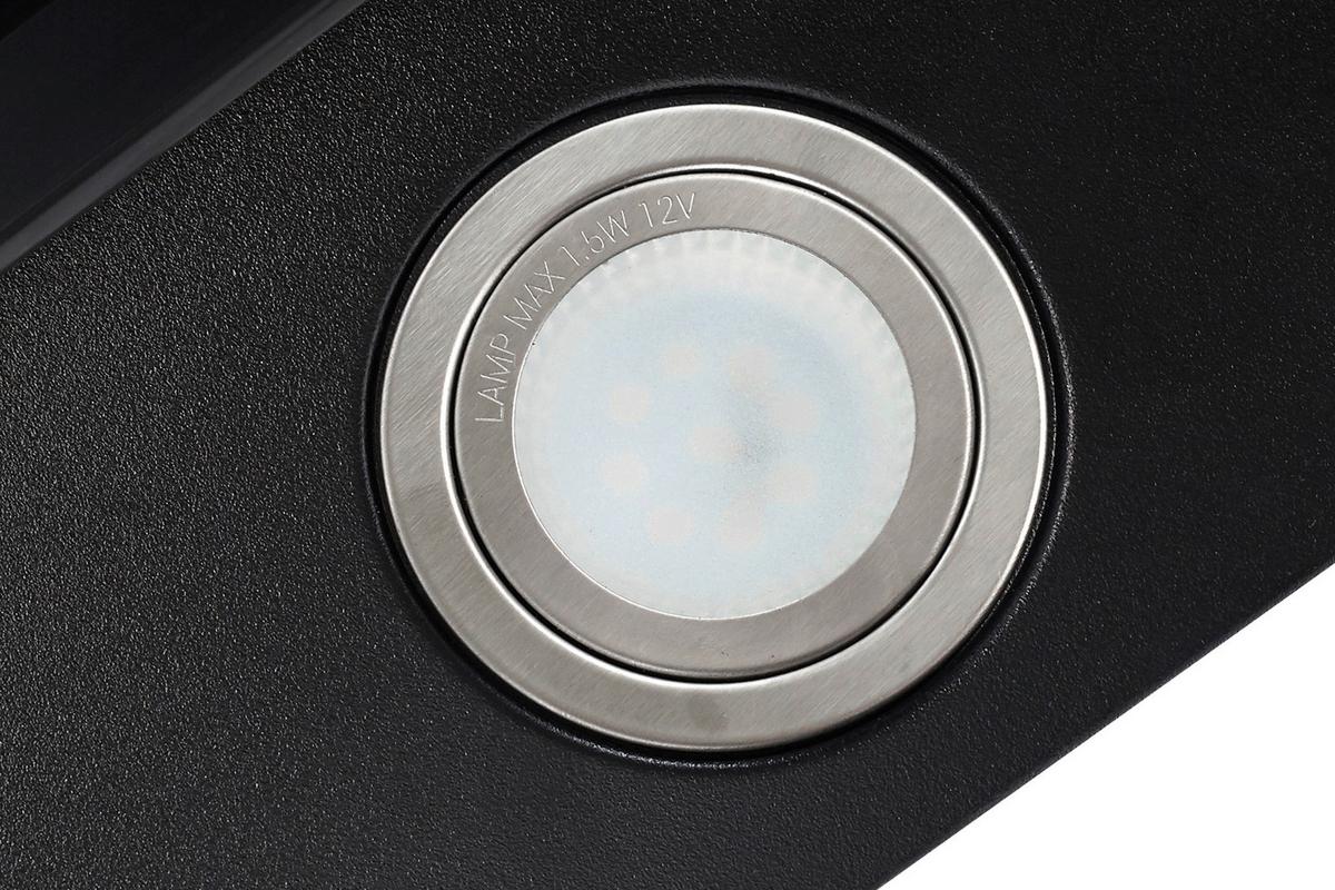 Kopffreihaube Respekta Hera Metall/Glas Schwarz B: 59,5 cm - Schwarz, Trend, Glas/Metall (59,5/74,2-109,2/38,5cm) - Respekta