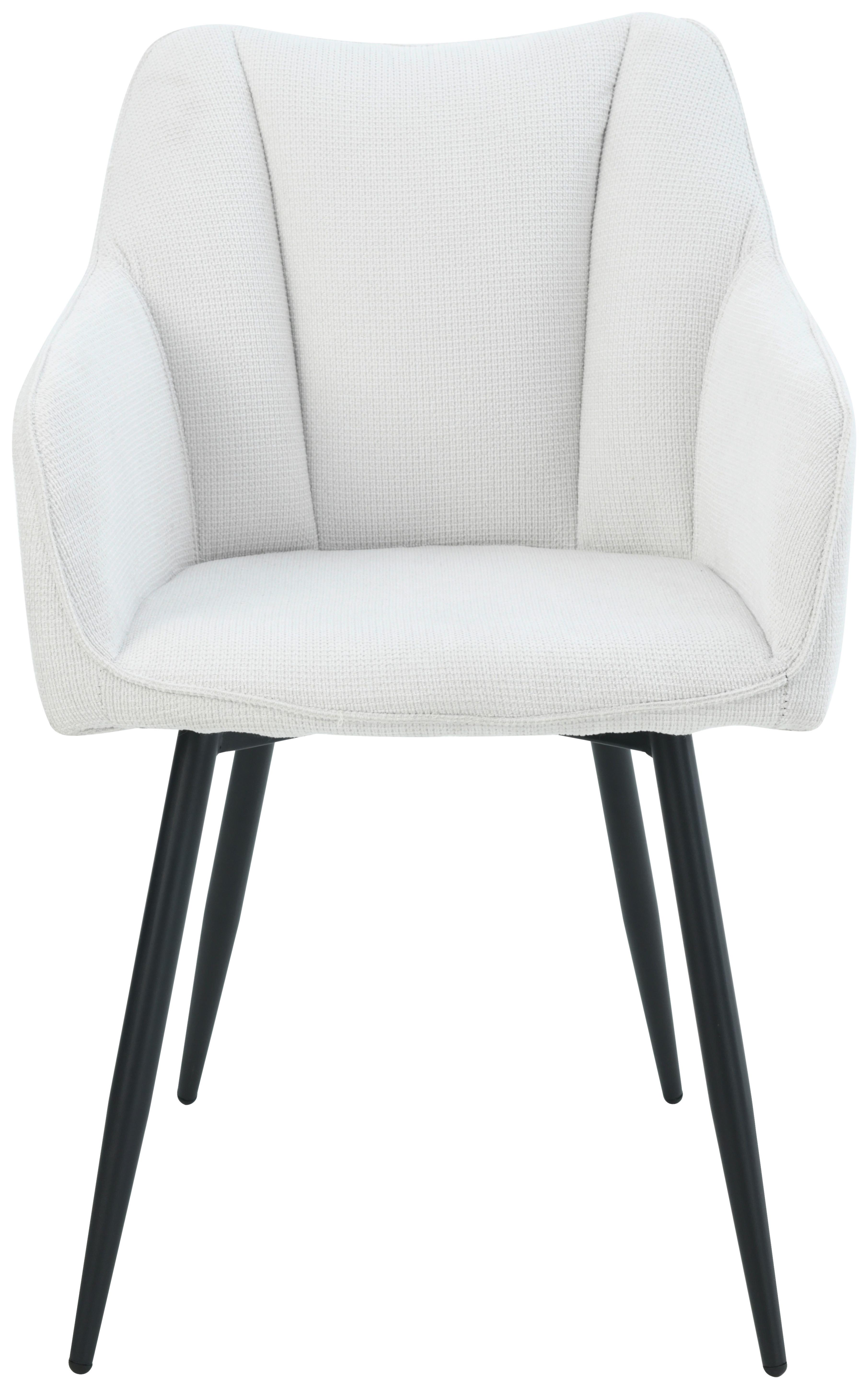 Armlehnstuhl Caro Beige Gepolstert - Beige/Schwarz, KONVENTIONELL, Holz/Textil (55/83/61cm) - Nedis SmartLife