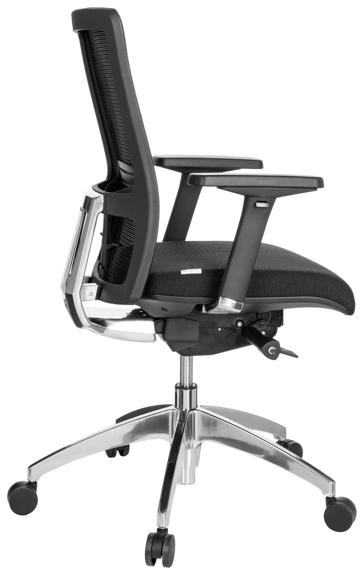 Drehstuhl Astra Base Schwarz - Alufarben/Schwarz, MODERN, Kunststoff/Textil (57/113/52cm) - MID.YOU