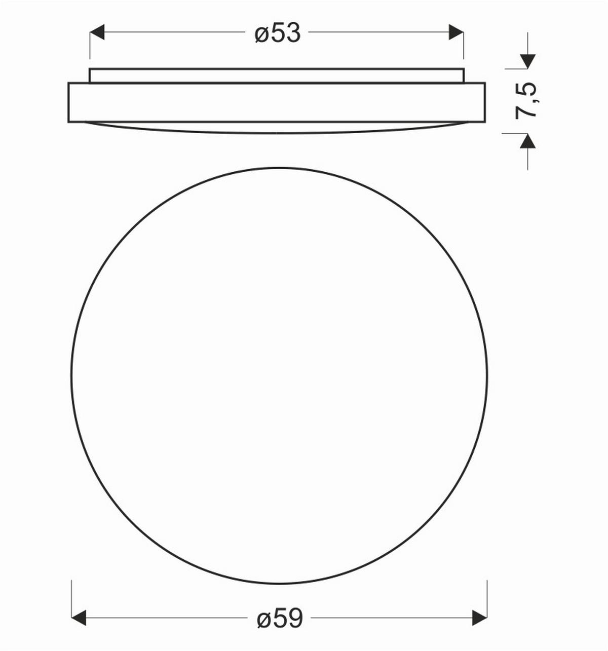 LED-Deckenleuchte 16-33949 Tens - Eichefarben, Natur, Kunststoff/Metall (59/59/7.5cm)