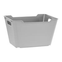 ÚLOŽNÝ KOŠÍK LOTTA -L- CA. 12L -EXT- - sivá, Modern, plast (35,5/23,5/20cm)