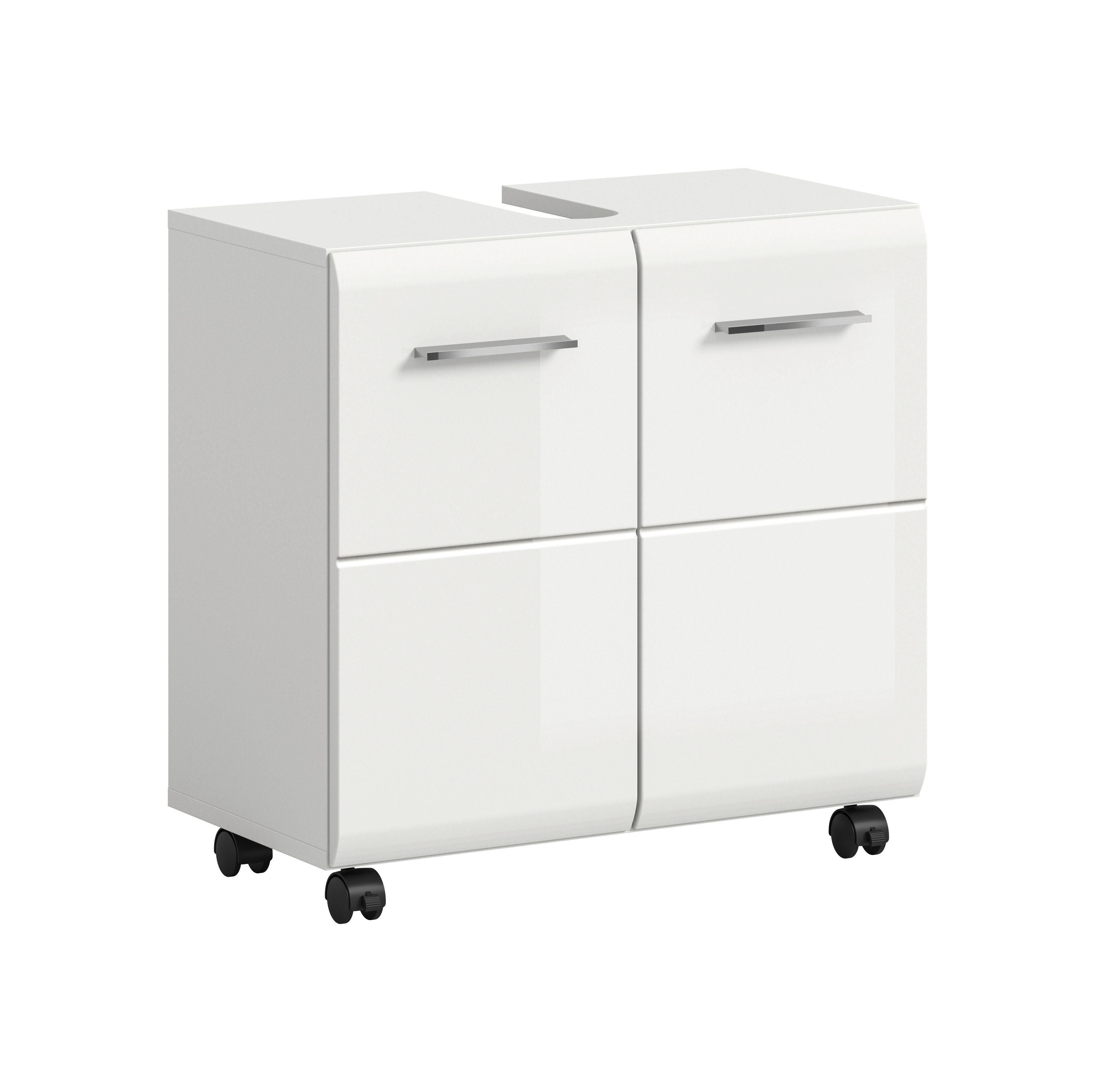 WASCHBECKENUNTERSCHRANK Ice Weiß/Weiß HG B: 60cm
