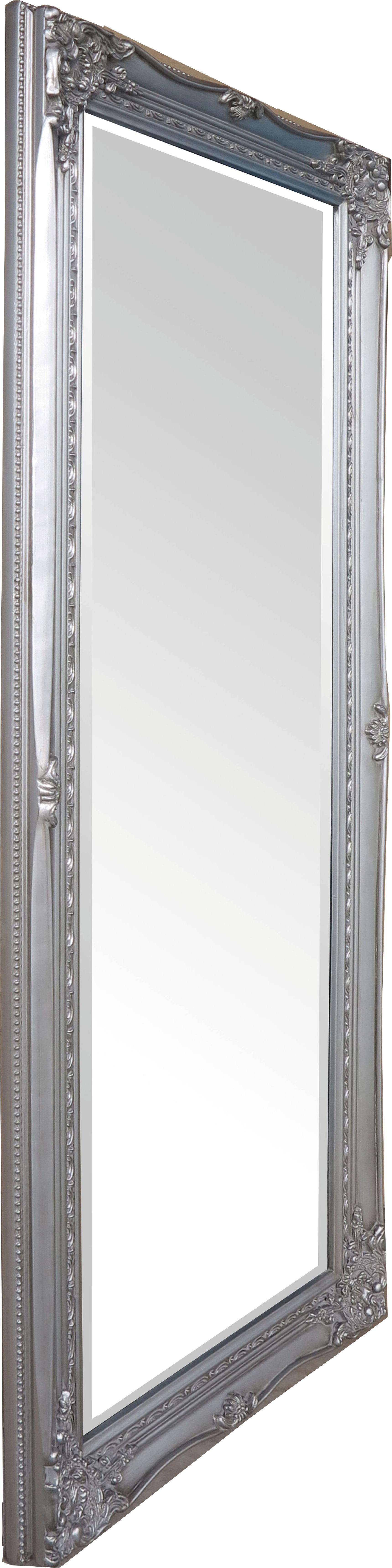 Wandspiegel Antje BxH: 52x122cm mit Holzrahmen Silber - Silberfarben, MODERN, Glas/Holzwerkstoff (52/122/5cm)