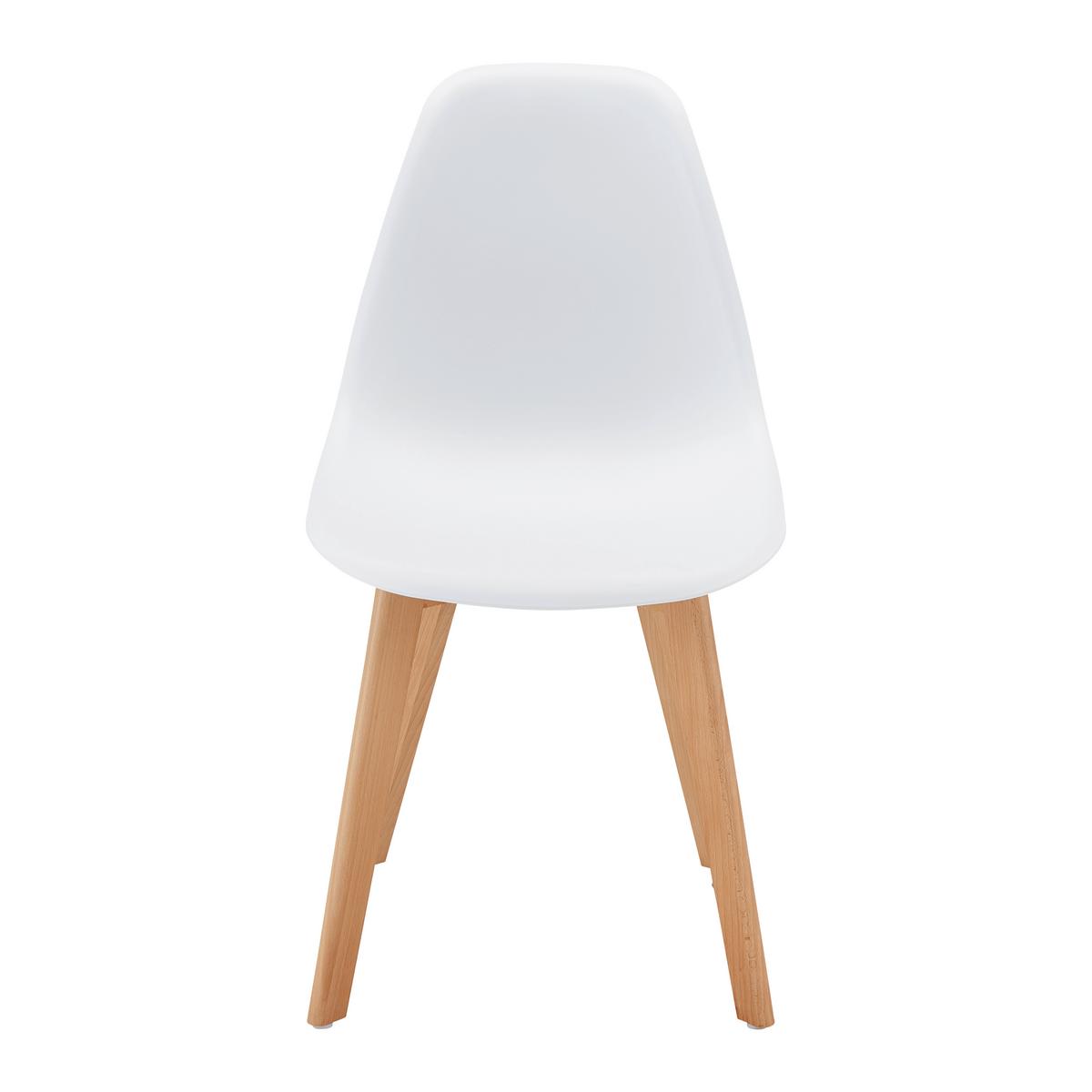 Jedálenská stolička FRIEDA - farba buka/biela, Modern, drevo/plast (54/87,5/46cm) - Modern Living