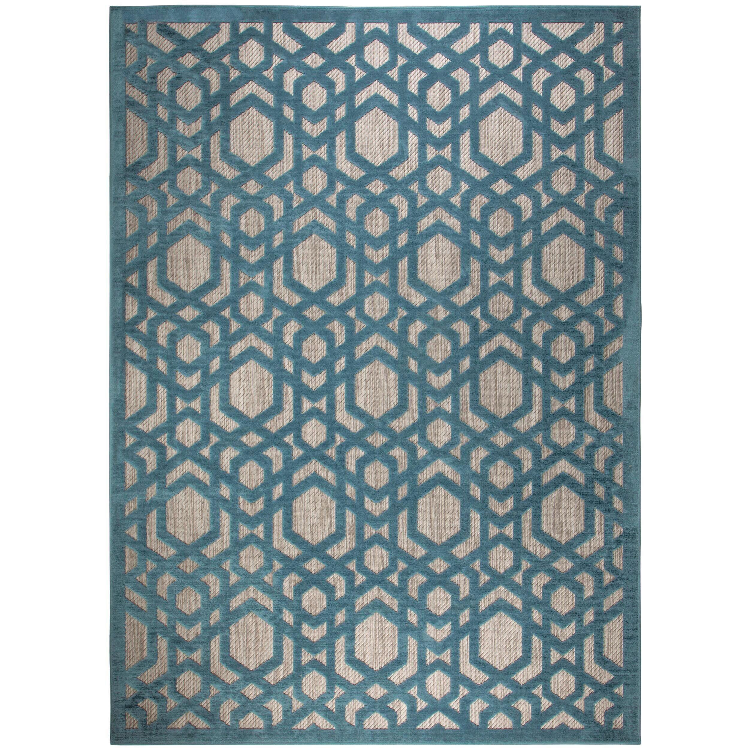 Outdoorteppich 503119374188 - Blau, Basics, Textil (120/170cm)