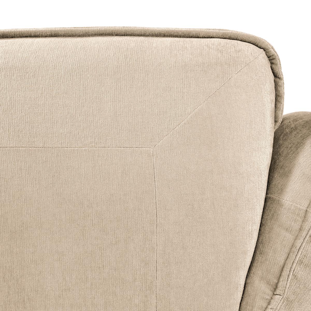 Ecksofa Fluffy, Creme S: 269x184 Cm - Creme/Schwarz, MODERN, Textil (269/184cm) - Trendmanufaktur