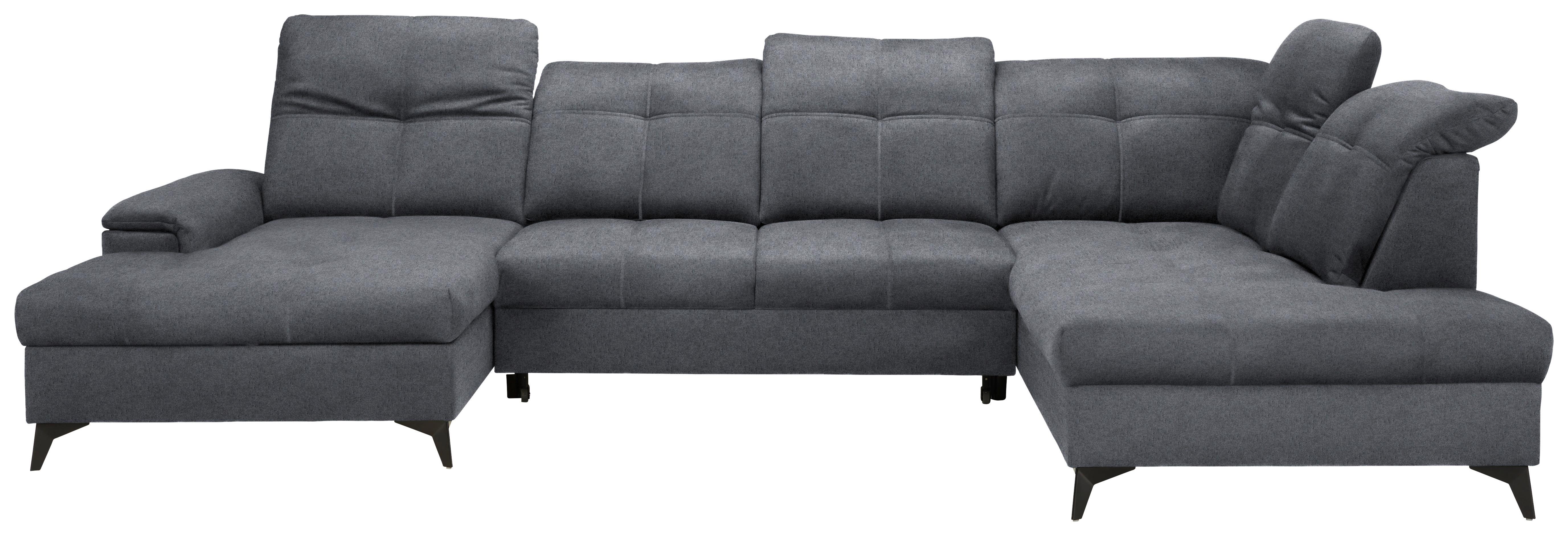 Sedacia súprava U SIERRA, pravá, tmavosivá CLOUD - tmavosivá, Modern, kov/textil (181/364/230cm) - Mömax