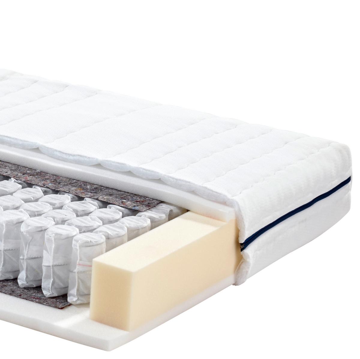 Rollmatratze Rolly 90x200 cm H2/H3 H: 19 cm - Weiß, Textil (90/200cm) - Primatex