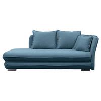 Relaxliege Latte L: 224 cm Petrol mit Bettkasten - Blau/Silberfarben, Design, Textil (224/84-99/107cm) - MID.YOU