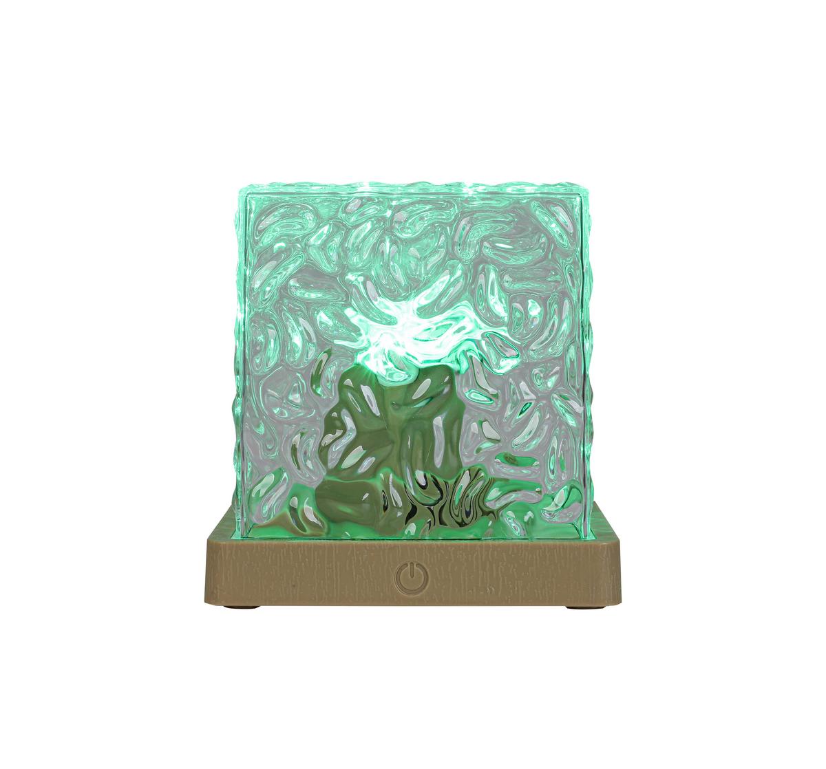 STOLNÁ LED LAMPA NIKA - priehľadné/piesková, Modern, plast (11/11/11cm) - Mömax