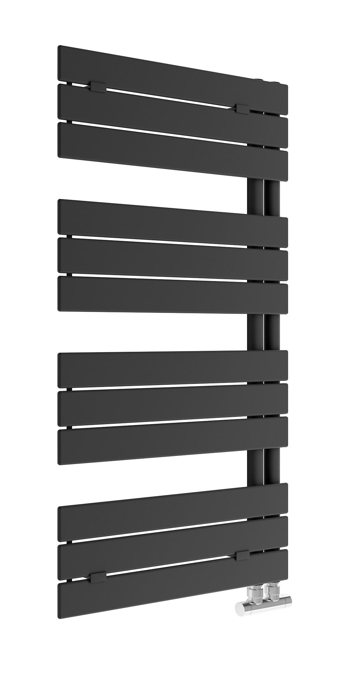 Handtuchtrockner Arezzo 60x113cm Schwarz - Schwarz, Basics, Metall (60/120cm) - Sanotechnik