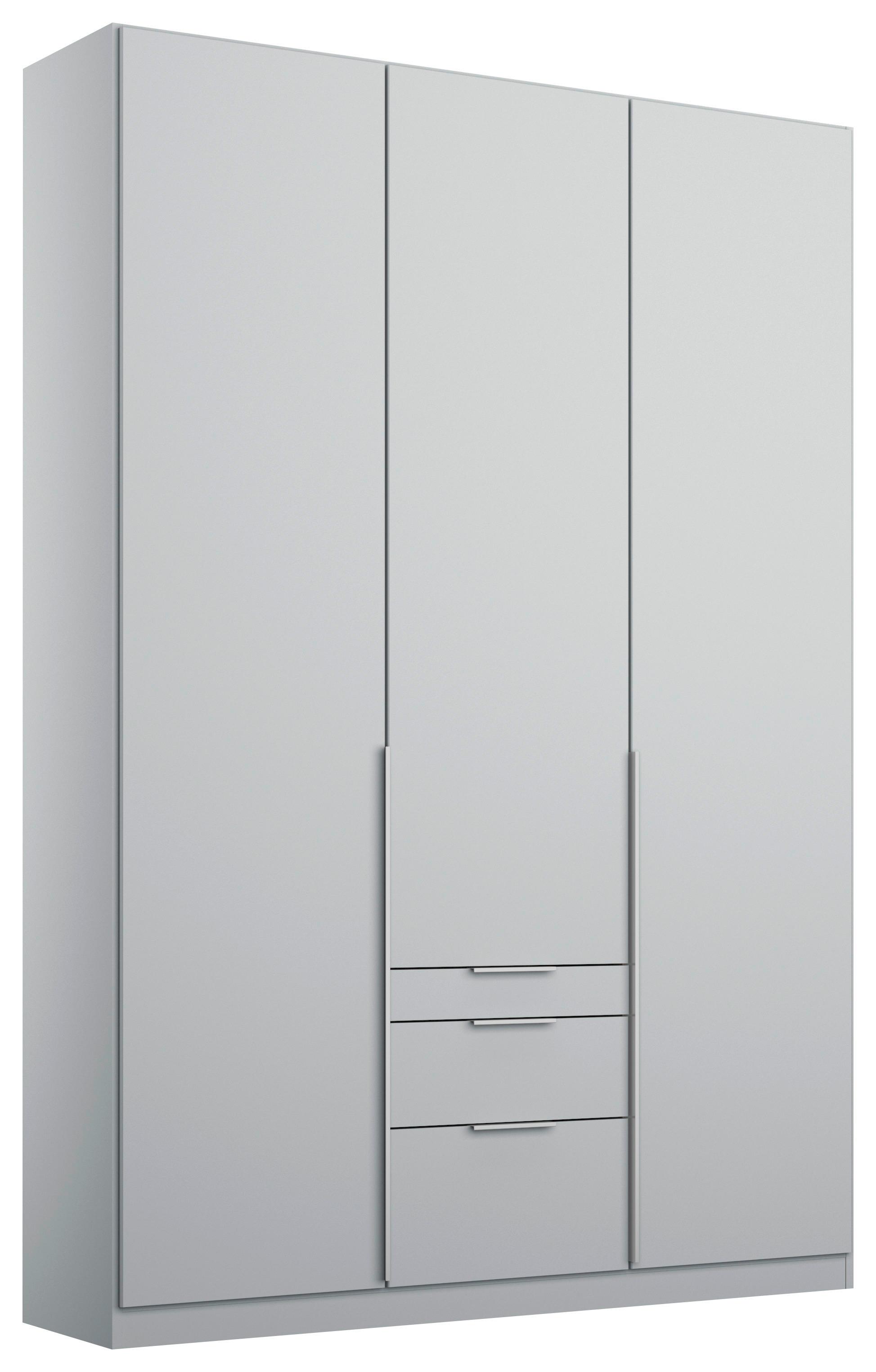 Drehtürenschrank Mit Laden 136 Cm Alabama, Seidengrau - Hellgrau, MODERN, Holzwerkstoff (136/229/54cm)