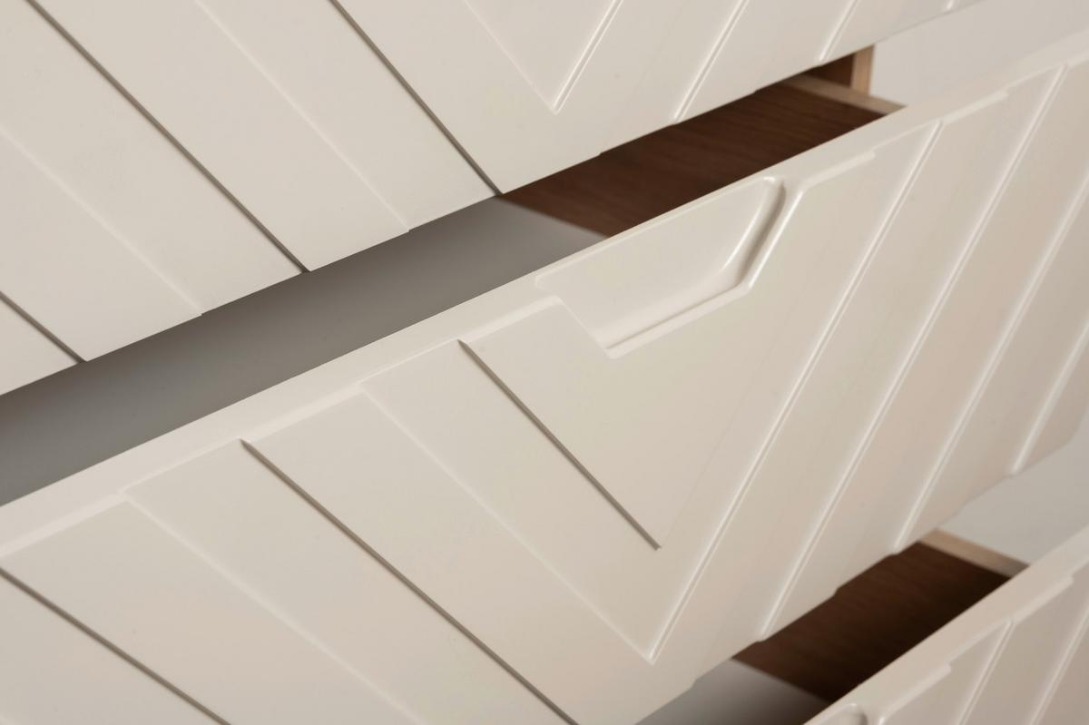 Komoda Sun, barva kašmírová, š: 65 cm - kašmírová/dub artisan, Moderní, kompozitní dřevo (65/80/40cm)