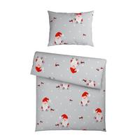 POSTEĽNÁ BIELIZEŇ WICHTEL FRED - sivá/červená, textil (140/200cm) - Mömax