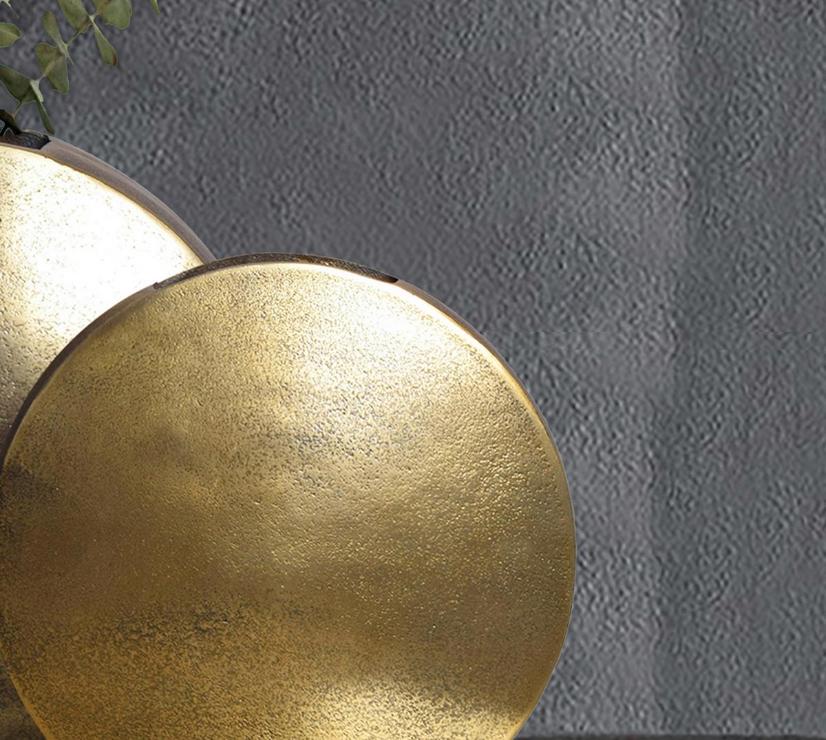 Dekovase 2er Set Goldfarben B: 35 Cm - Goldfarben, Design, Metall (35/34/13,5cm) - Livetastic