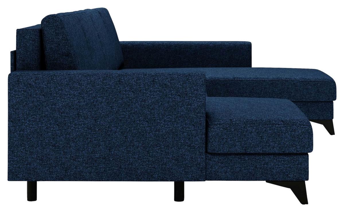 Harvey U Blau U: 156x339x190 Cm - Blau/Schwarz, Design, Textil (156/339/190cm) - Livetastic