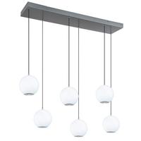 LED-HÄNGELEUCHTE 3000,4000,6000K - Klar/Chromfarben, KONVENTIONELL, Glas/Kunststoff (97,5/30/150cm) - Globo