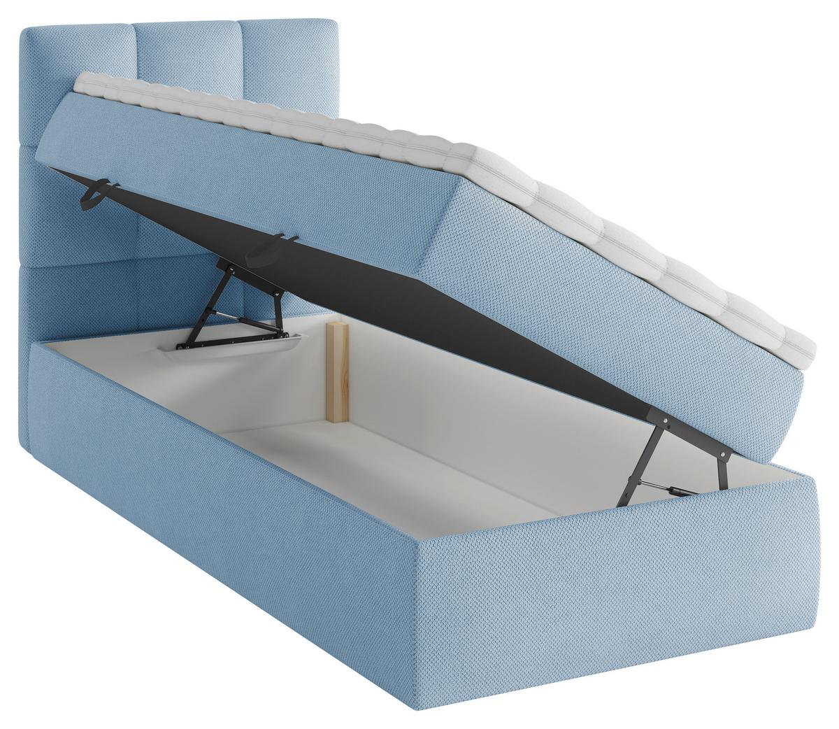 Boxbett Polly - Blau/Schwarz, MODERN, Holz/Holzwerkstoff (90/200cm) - MID.YOU