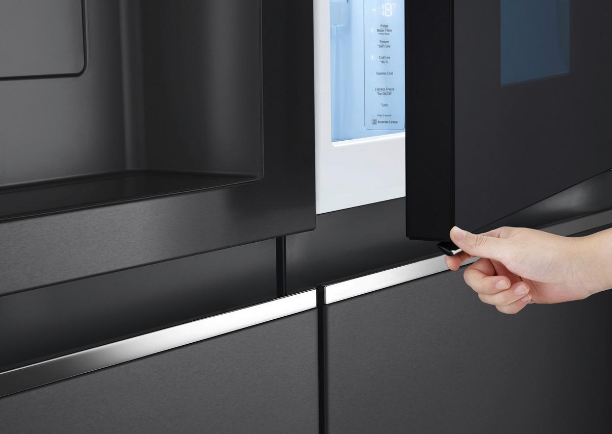 Side-by-side Gsxv90mcde Schwarz - Schwarz, Basics, Glas/Kunststoff (91,3/179/73,5cm) - LG