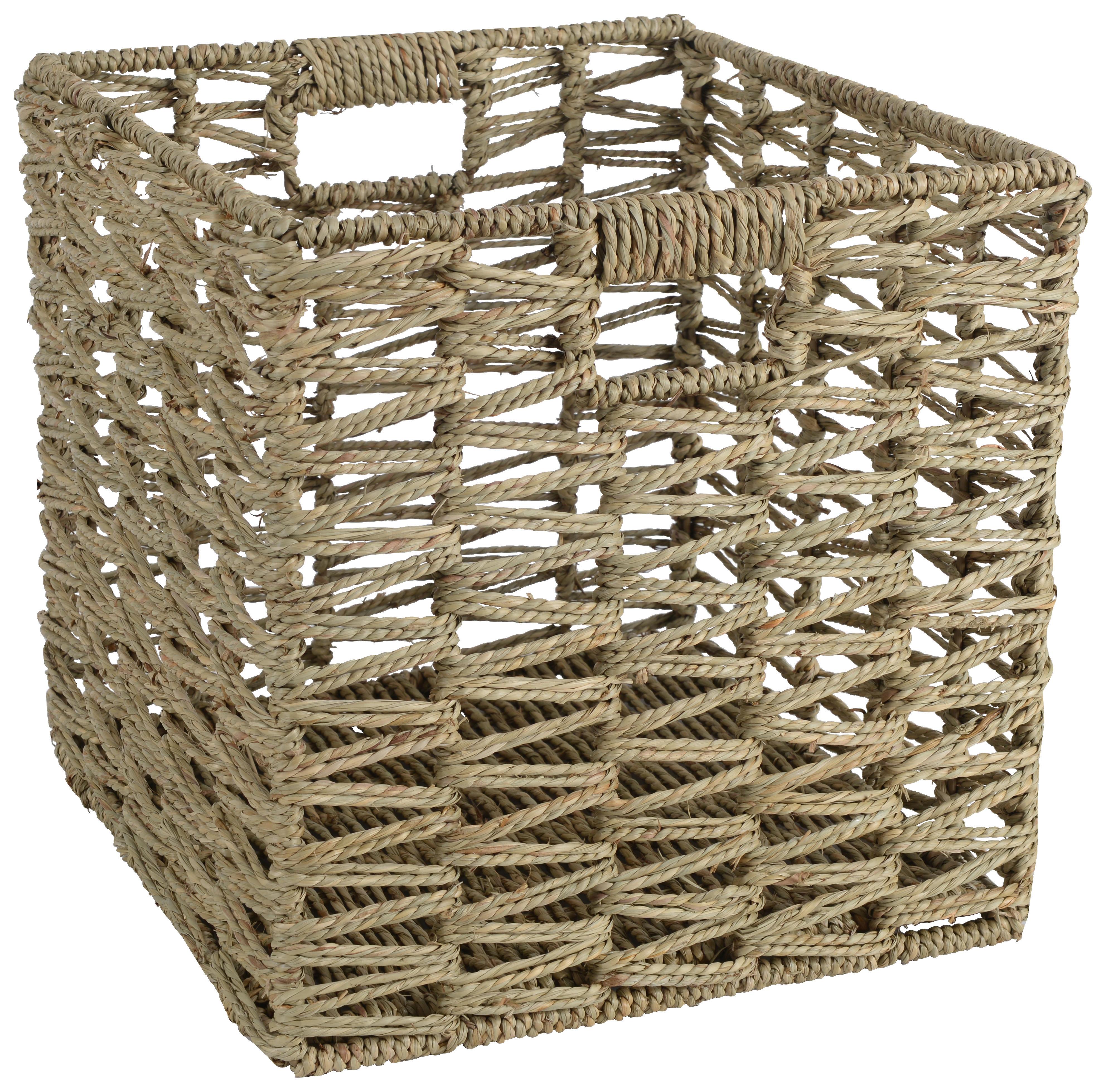 KOŠ ELLA - přírodní barvy, Konvenční, kov/přírodní materiály (30/30/30cm) - Mömax