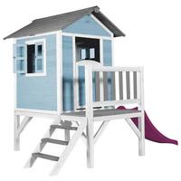 Spielhaus C050.002.41 - Blau/Lila, KONVENTIONELL, Holz/Kunststoff (240/189/167cm) - Ambia Garden