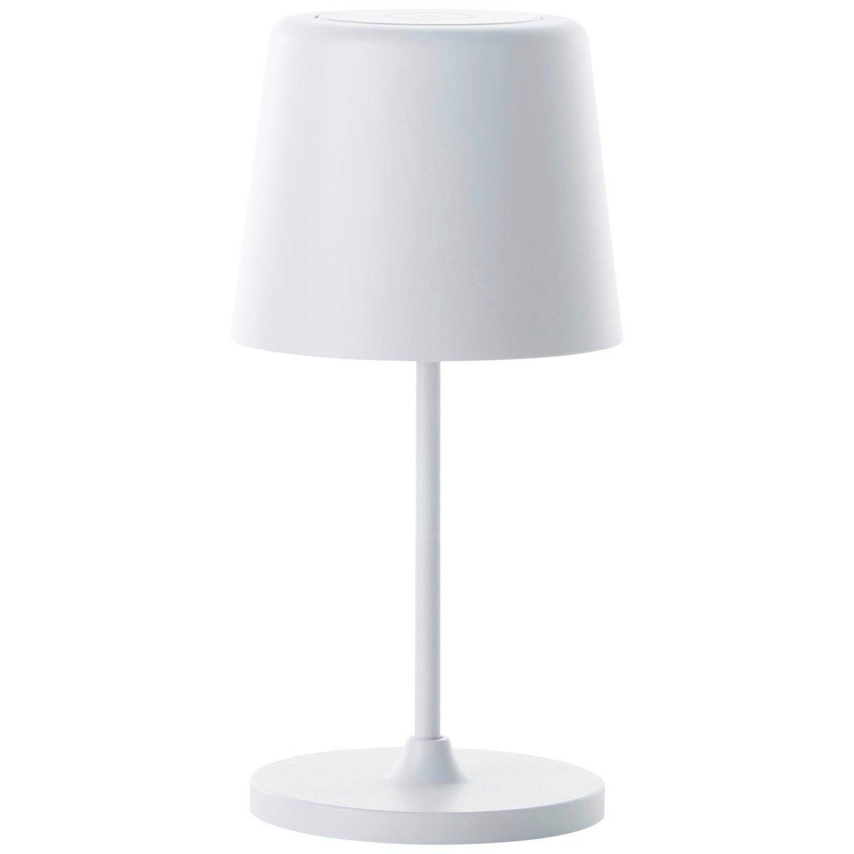 Tischlampe Kaami dimmbar Weiß - Weiß, Design, Kunststoff/Metall (10/37cm) - Brilliant