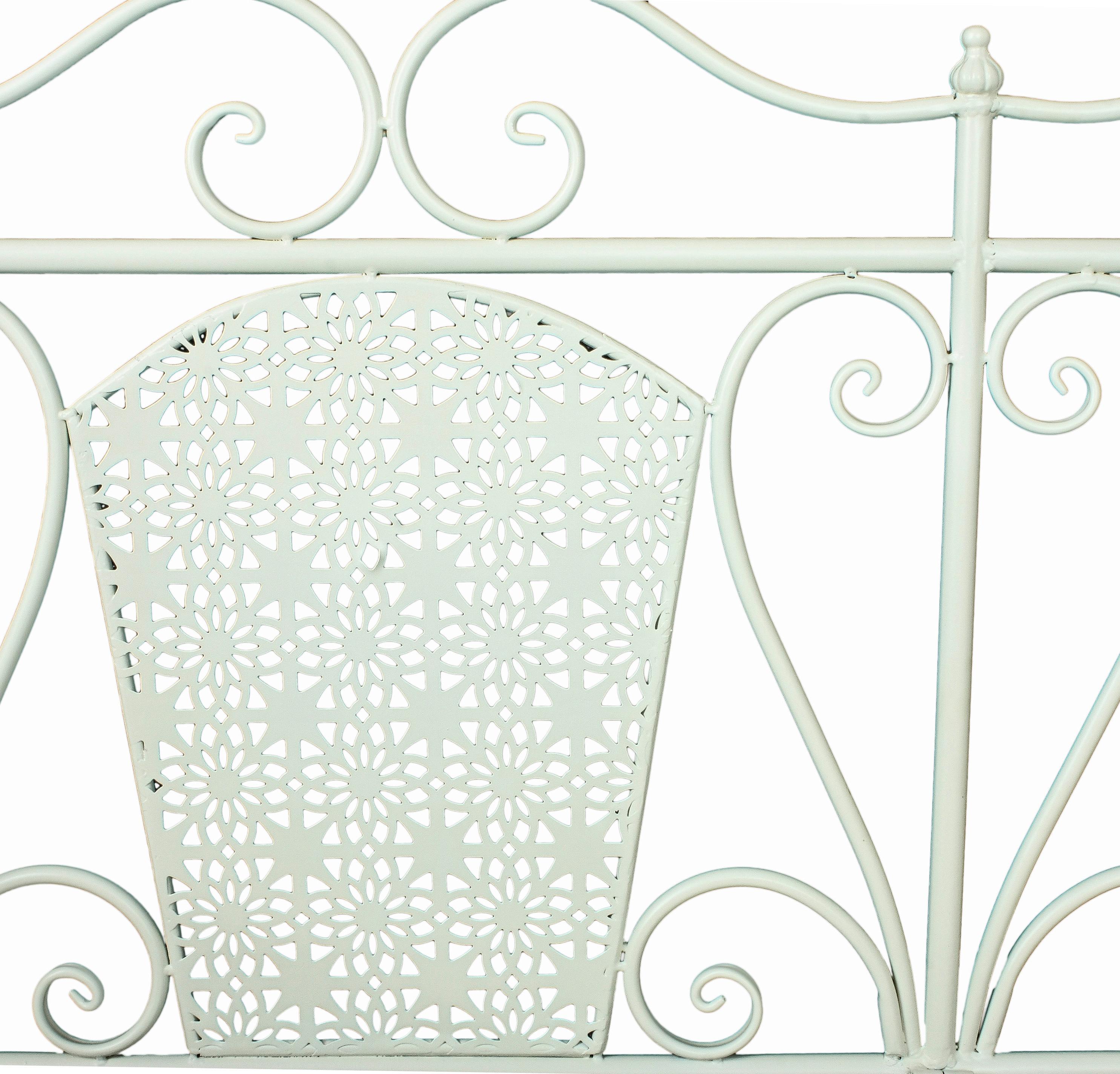 Gartenbank Stahl 2-Sitzer Lascar in Weiß - Weiß, Basics, Metall (120/95/48cm)