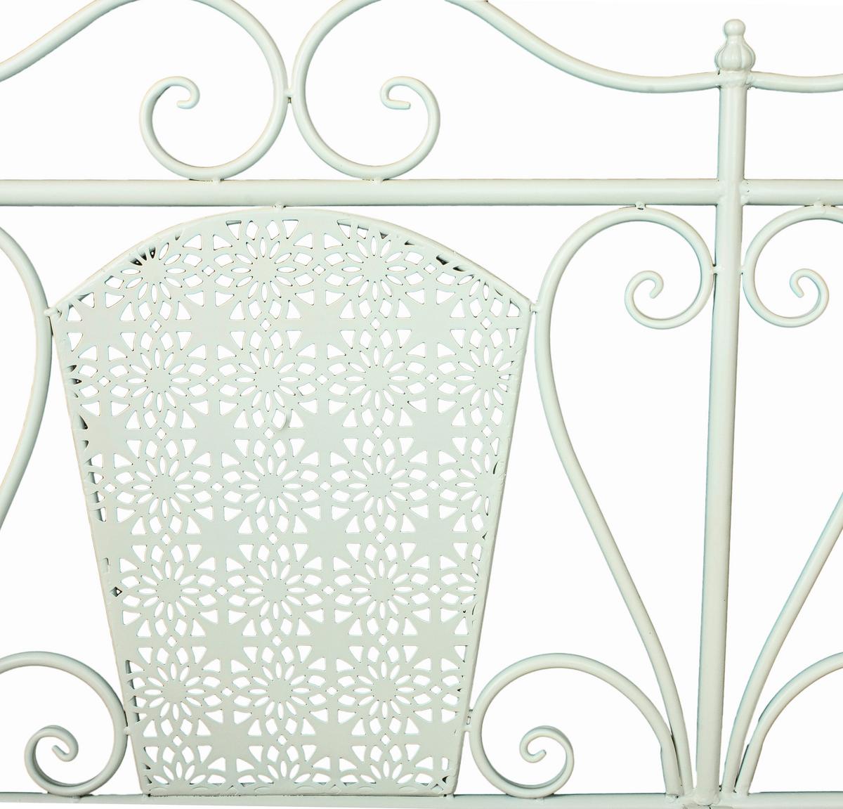 Gartenbank Stahl 2-Sitzer Lascar in Weiß - Weiß, Basics, Metall (120/95/48cm)