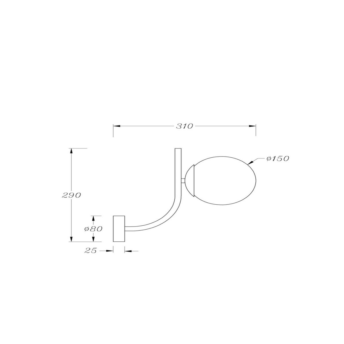 Wandleuchte Rendez-Vous - Messingfarben, Basics, Glas/Metall (15/29/31cm) - MAYTONI