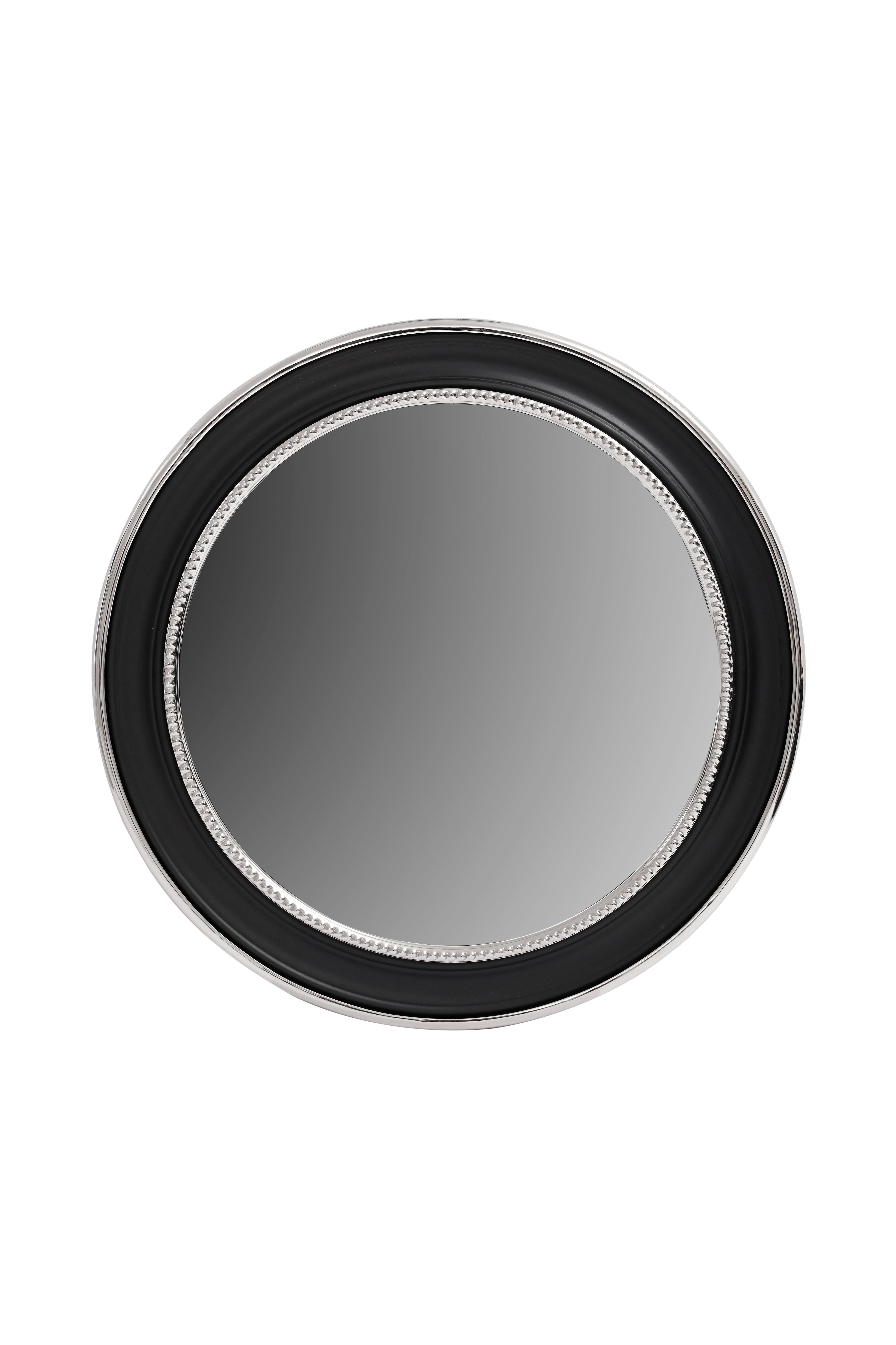 Wandspiegel Eleganca, Silber, Schwarz