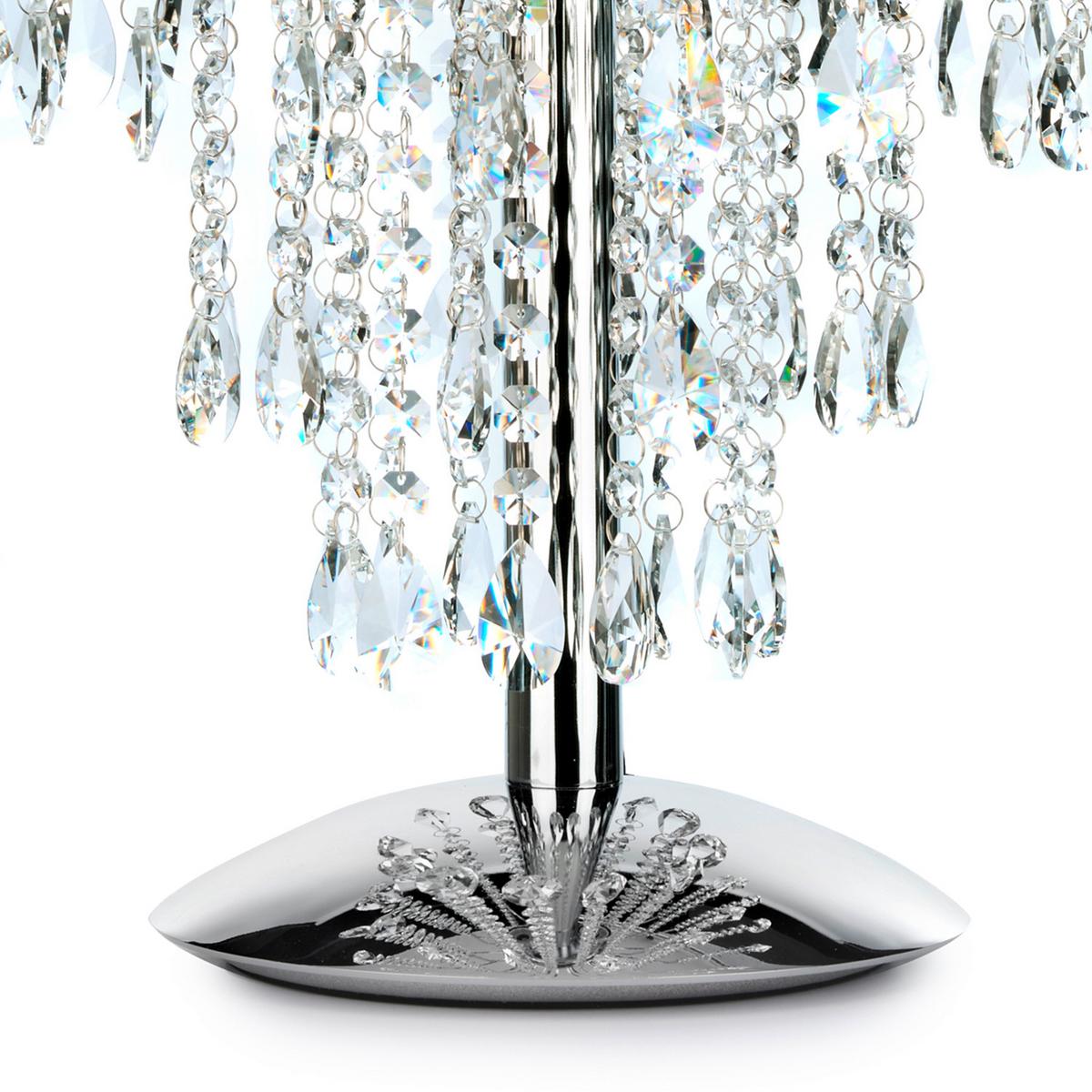 Kristall-tischleuchte 4698/lg - Chromfarben, LIFESTYLE, Glas/Metall (25/50cm)