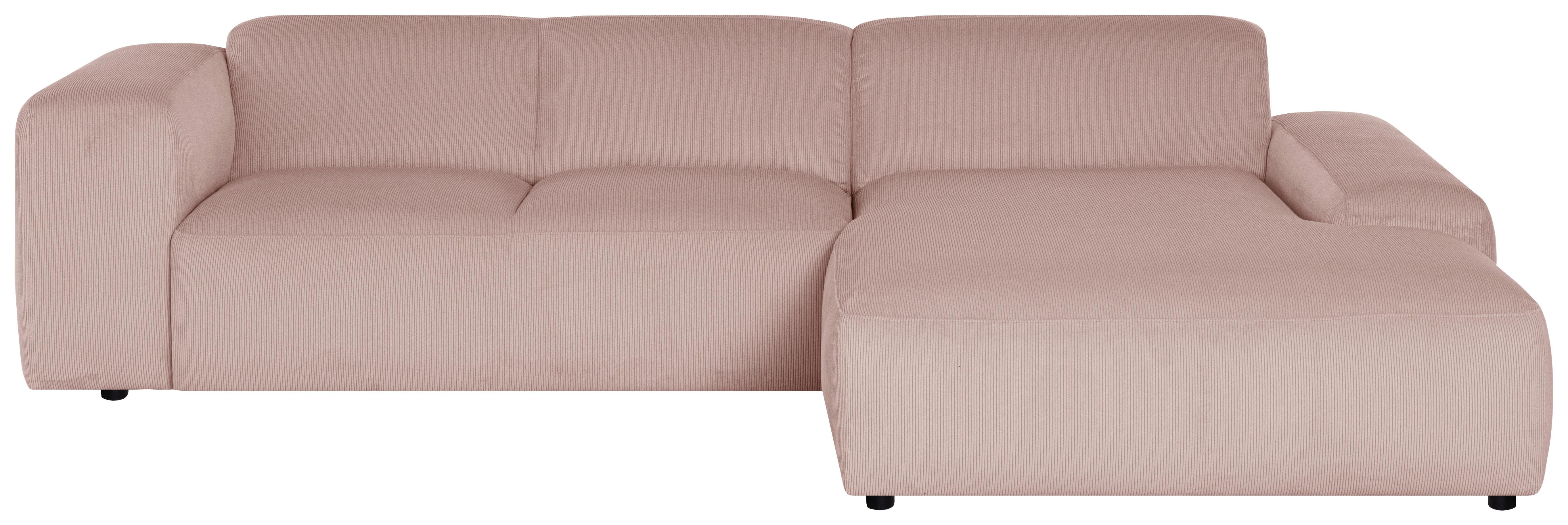 ECKSOFA Hannah Rosa 304x200 cm - Schwarz/Rosa, Design, Textil (304/200cm) - MID.YOU