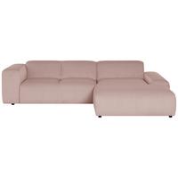 ECKSOFA Hannah Rosa 304x200 cm - Schwarz/Rosa, Design, Textil (304/200cm) - MID.YOU