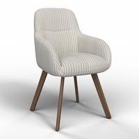 Stolička MATTIA béžová - farba duba/béžová, Modern, kov/drevo (56/87/61cm) - Bessagi Home