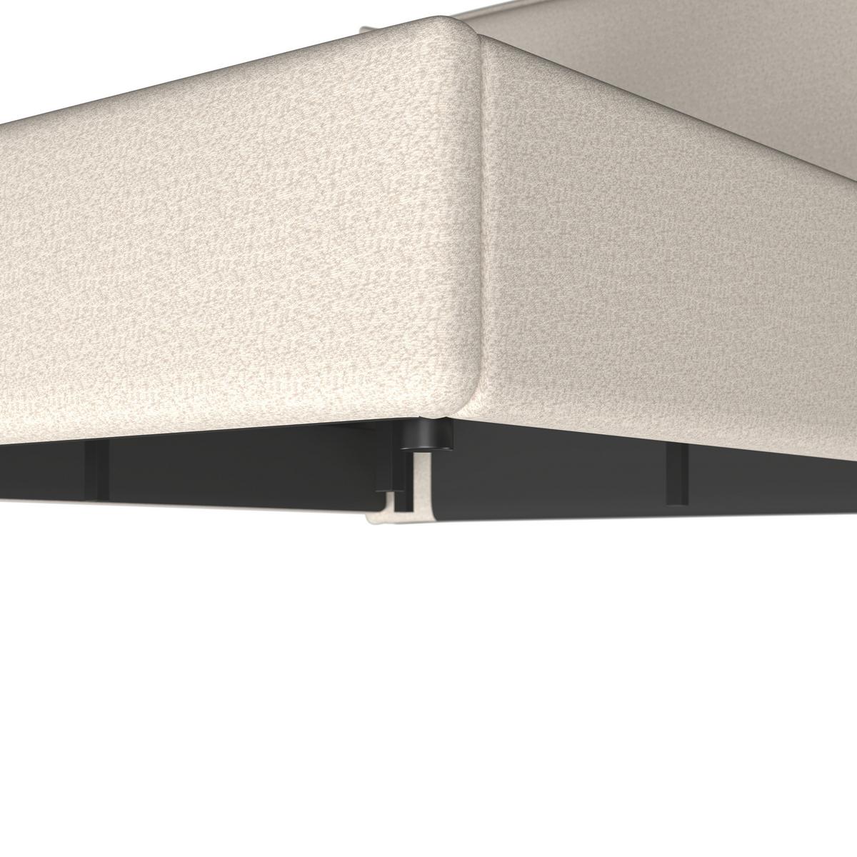 Čalouněná postel ALBA 180x200 cm, béžová - černá/přírodní barvy, Moderní, dřevo/textil (180/200cm) - Bessagi Home