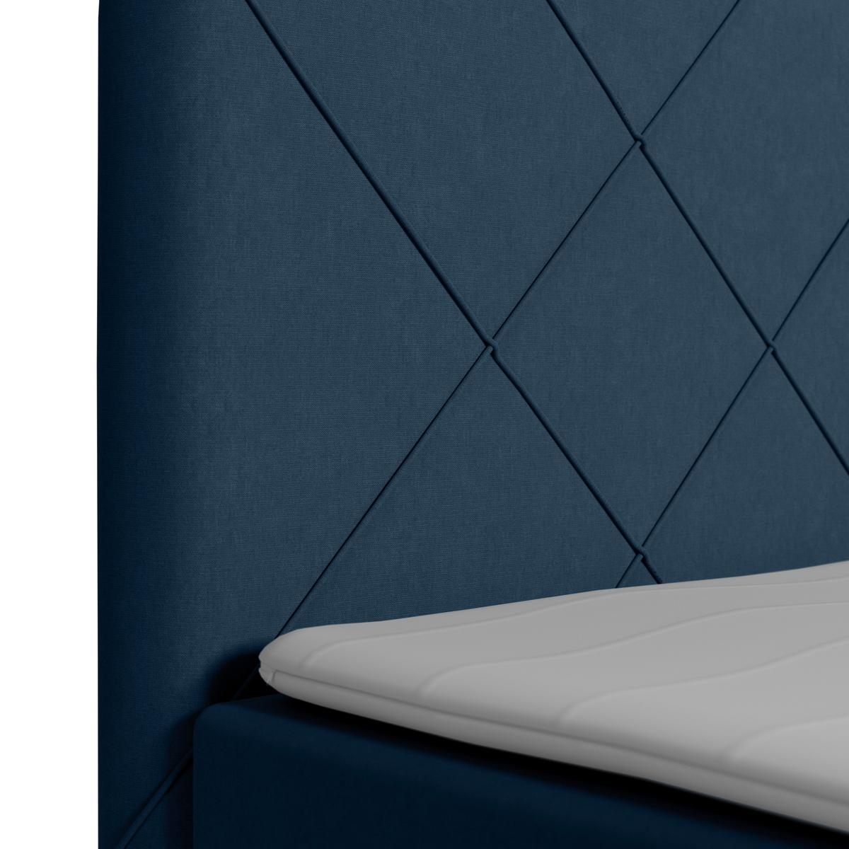 Boxspringbett mit Bettkasten Cordoba 180x200 cm Blau - Blau/Schwarz, MODERN, Holz/Kunststoff (180/200cm) - MID.YOU