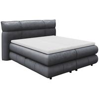 Boxspringbett Carmelo Anthrazit 180x200 cm - Anthrazit/Schwarz, Trend, Textil (180/200cm)