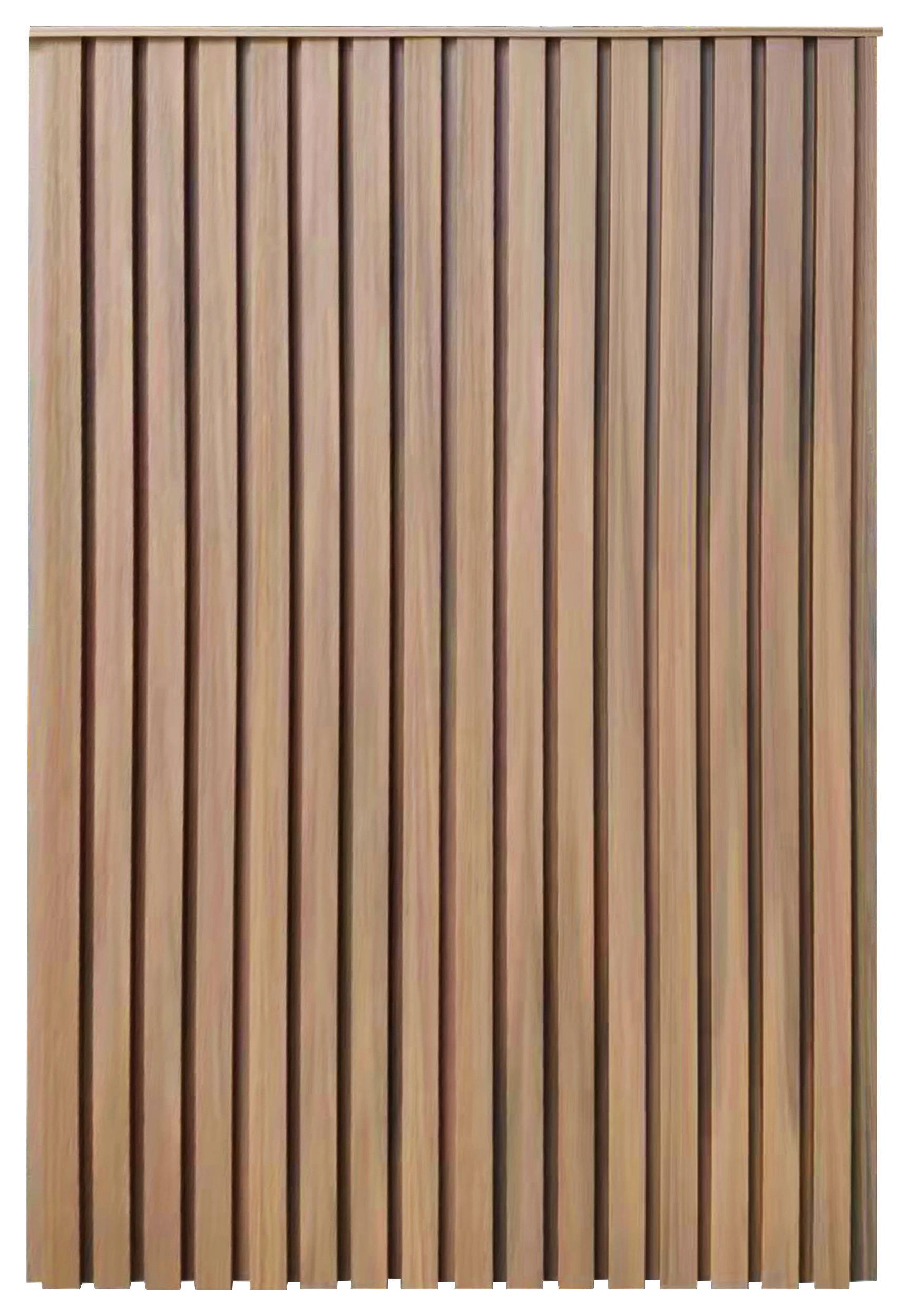 Outdoor Paneel L: 130 cm Wpc Hellbraun - Hellbraun, MODERN, Holzwerkstoff/Kunststoff (130/21,9/2,6cm)