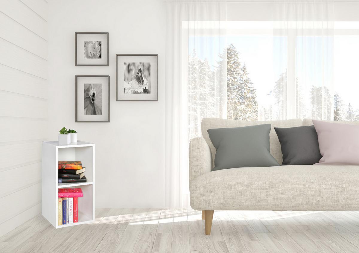 Víceúčelový regál standregal bílý - bílá, Konvenční, kompozitní dřevo (30/60/30cm) - MID.YOU