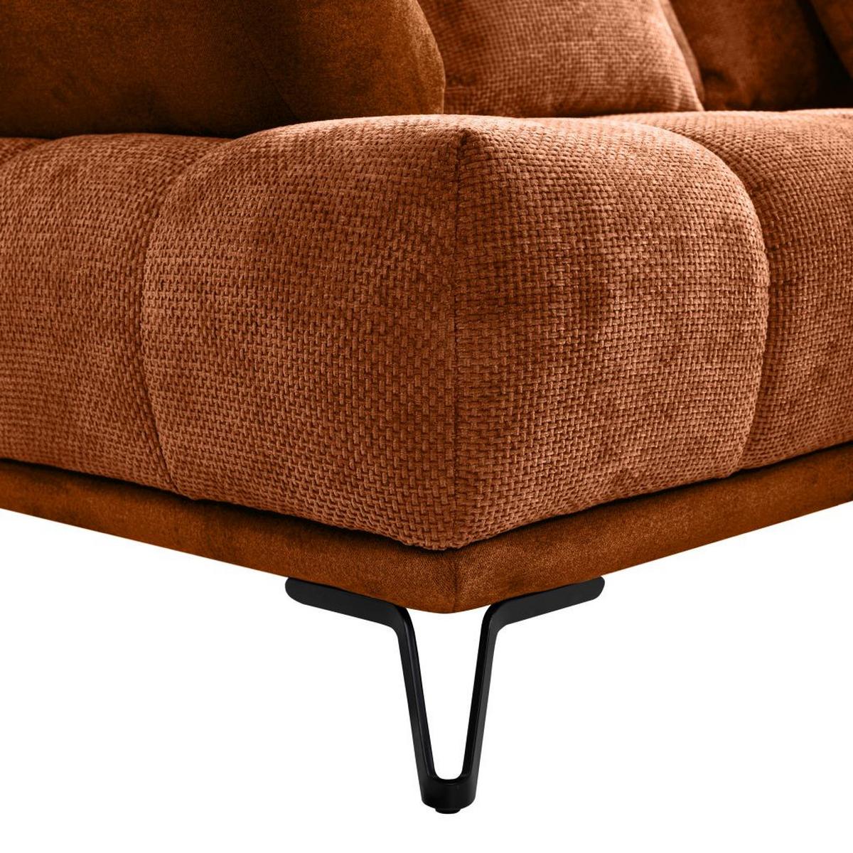 LARGO, pravá, měděná, potřeba šířky dveří 90 cm - měděné barvy/černá, Moderní, kov/textil (262/184cm)