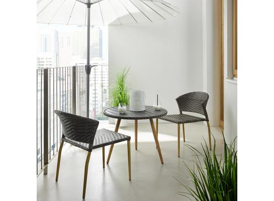 Sada Na Balkon Marie - šedá, Moderní, kov/umělá hmota - Mömax modern living Sada Na Balkon Marie - šedá, Moderní, kov/umělá hmota - Mömax modern living
