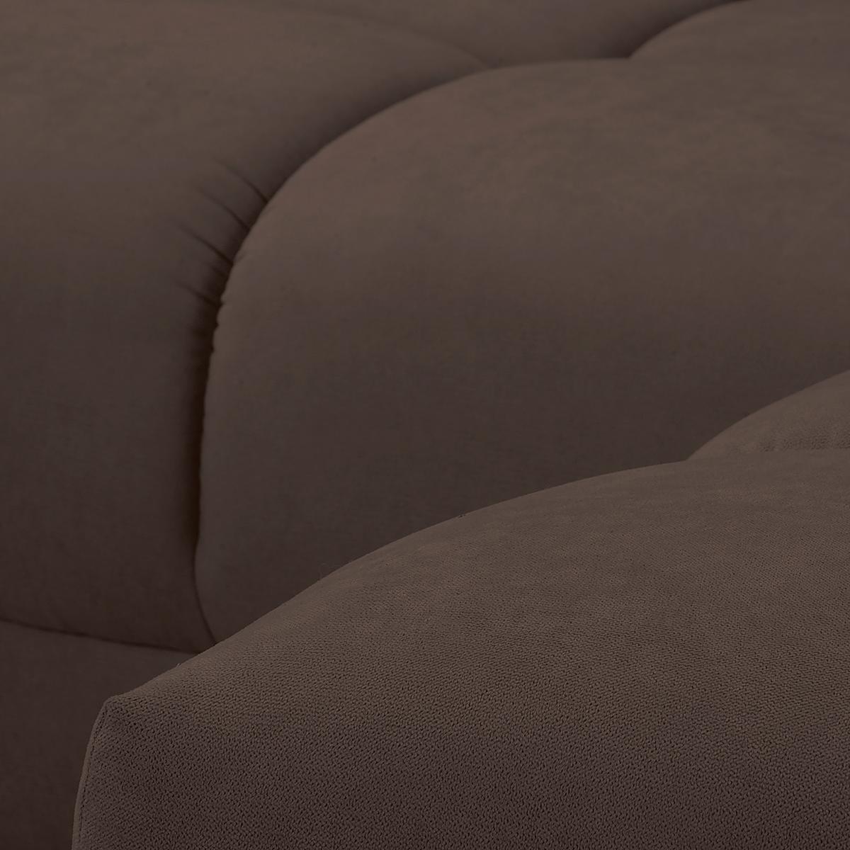 Ecksofa Azzuro Braun S: 256x175 Cm - Silberfarben/Braun, Design, Textil (256/175cm) - Livetastic