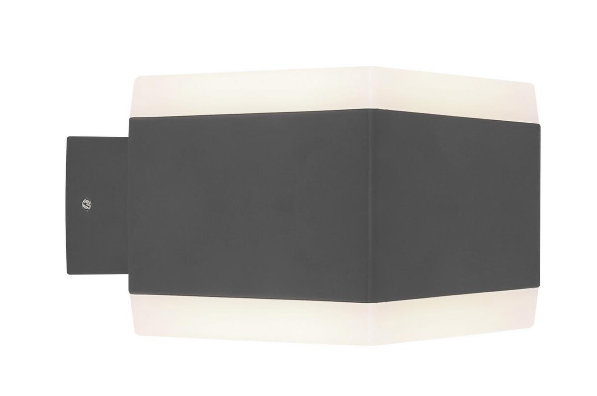 Led Außenleuchte Slice 15 Watt Kunststoff, Wandmontage - Basics, Kunststoff/Metall (11/9cm) - Globo