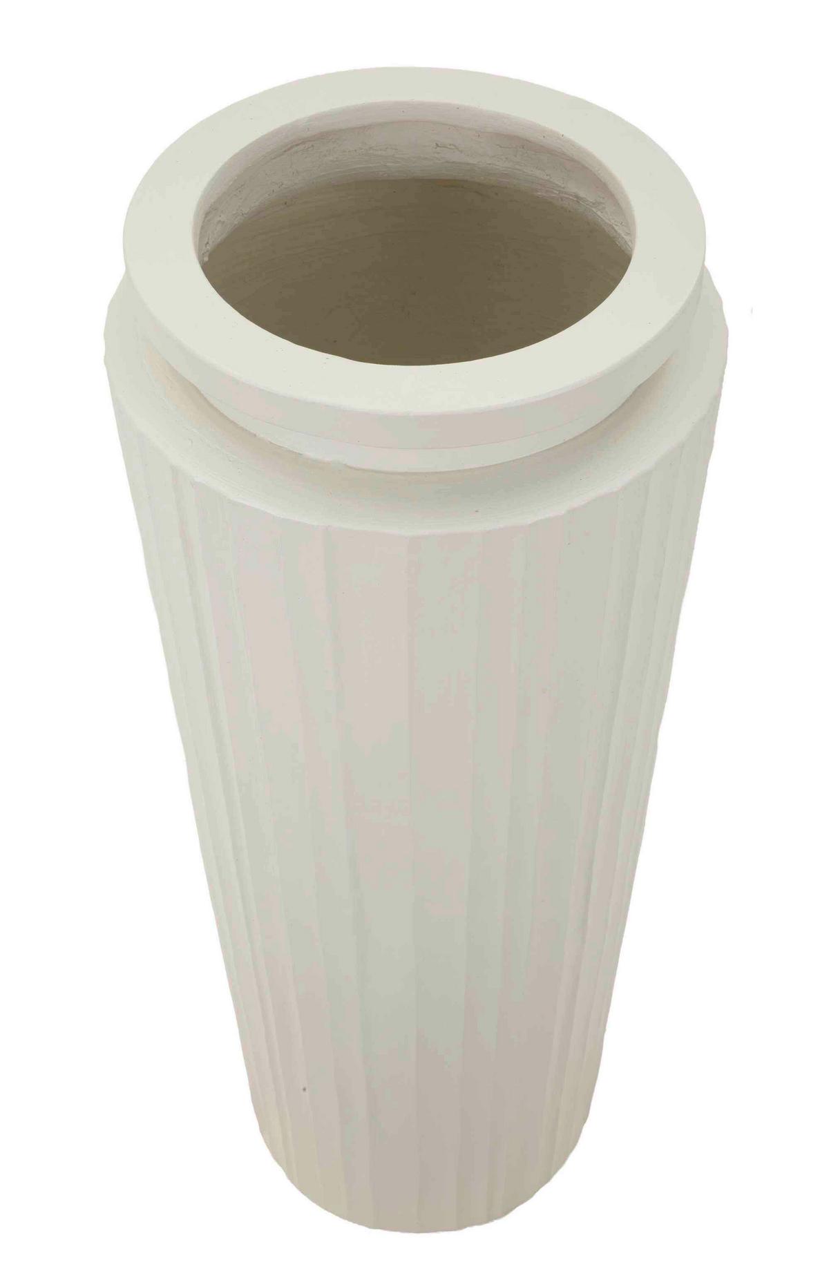 Vase High Pot Creme B: 32 cm - Creme, Basics, Metall (32/80/32cm)