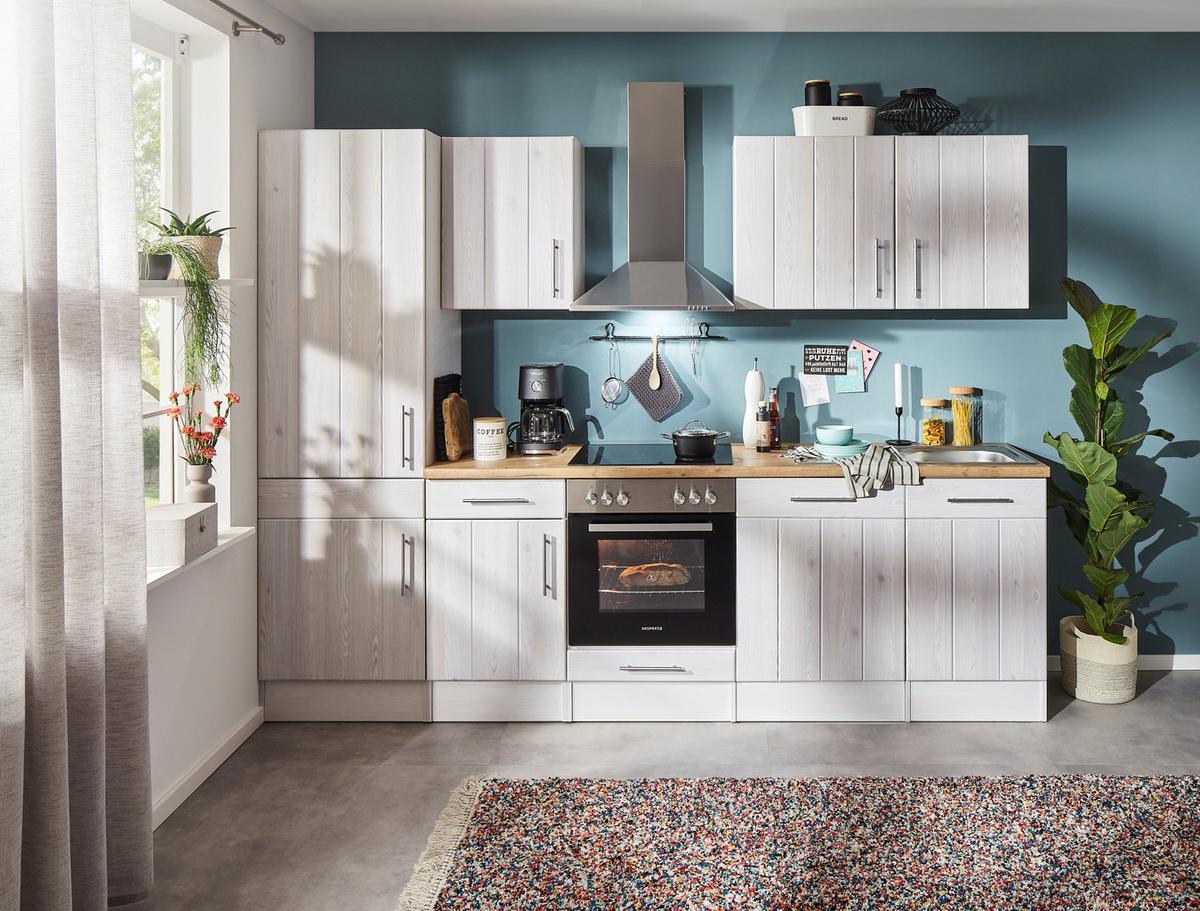 Küchenleerblock Anton Landhaus - Wildeiche/Lärchefarben, Basics, Holzwerkstoff - Respekta