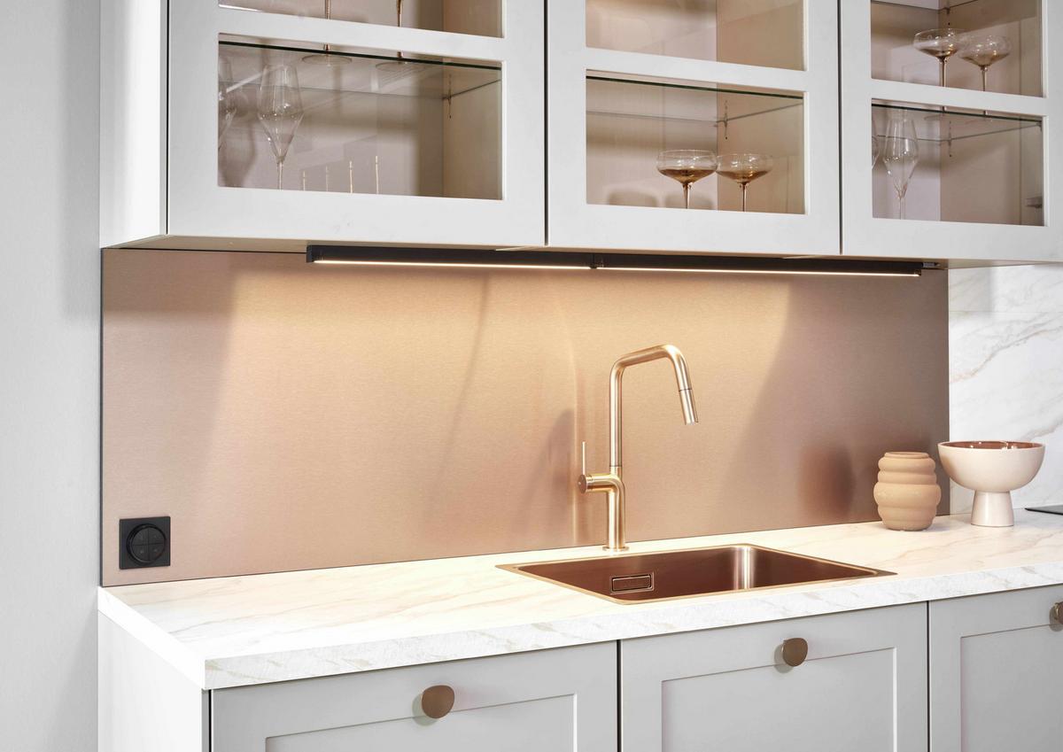 Einbauküche Neapel Frei Planbar Landhausstil - Sandfarben, MODERN, Holzwerkstoff - Vertico