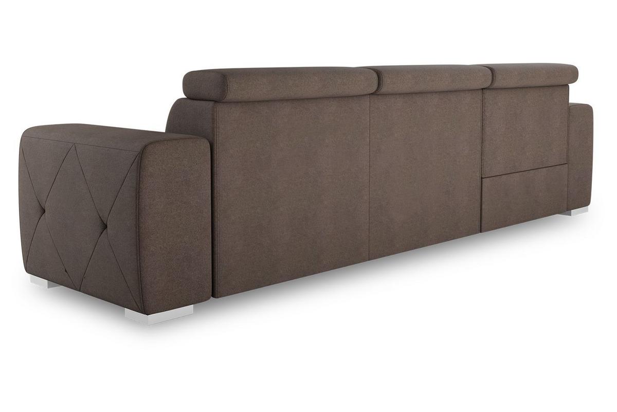 Ecksofa mit Schlaffunktion Madison Braun 195x296 cm - Braun, Design, Textil (195/296cm) - MID.YOU