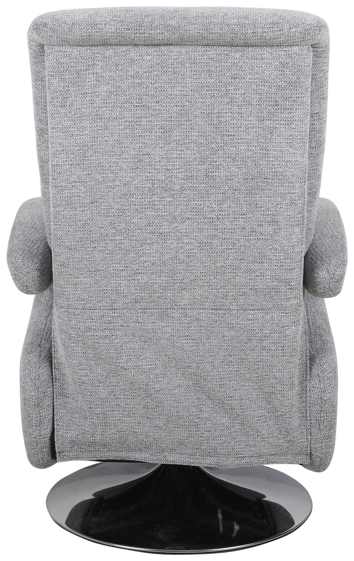 Fernsehsessel Saturn - Chromfarben/Grau, MODERN, Textil/Metall (70/110/159cm)