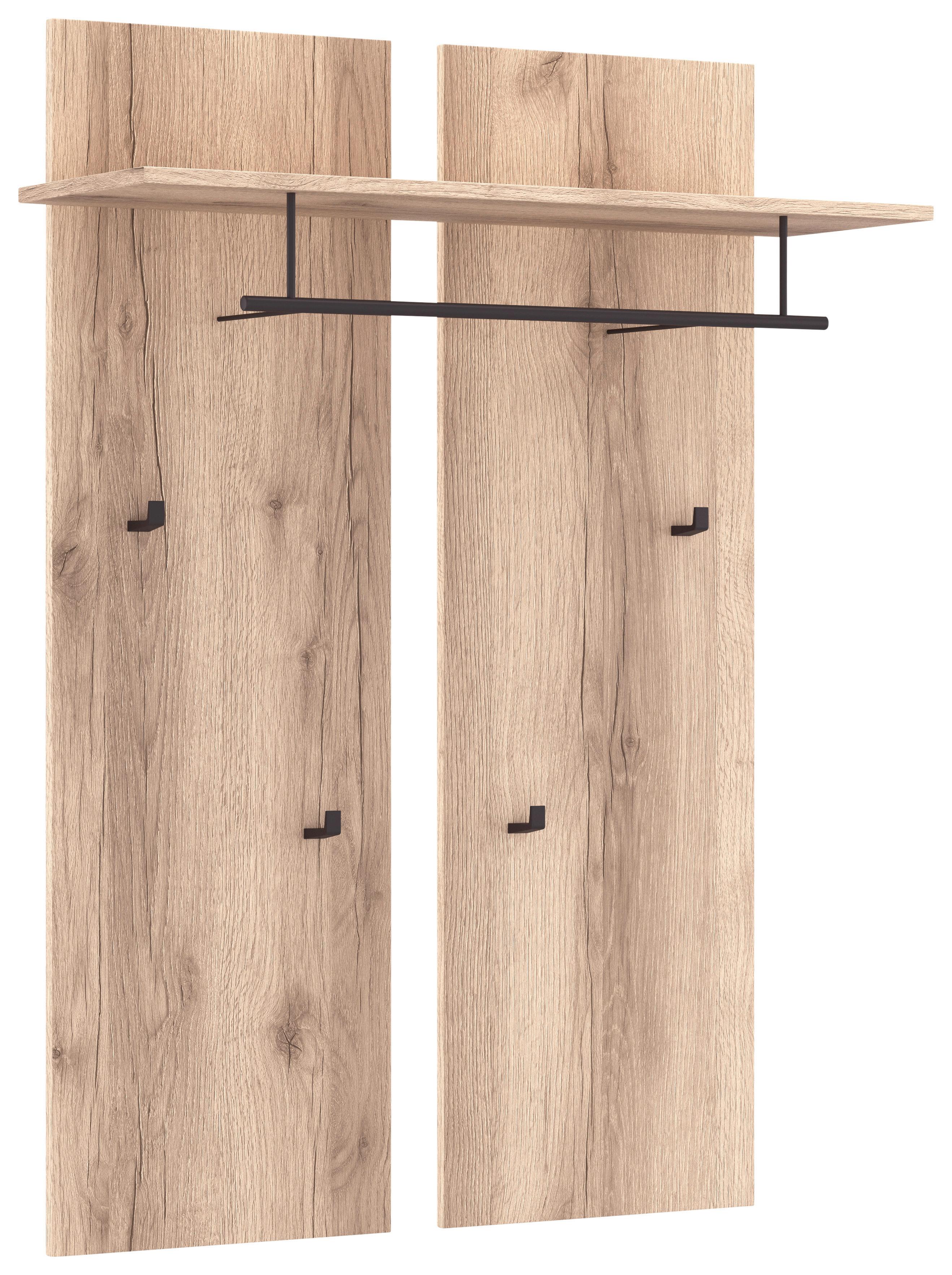 Garderobenpaneel Vancouver Eichef. + Hutablage B: 88 cm - Eichefarben, MODERN, Holzwerkstoff (88/118/28cm)